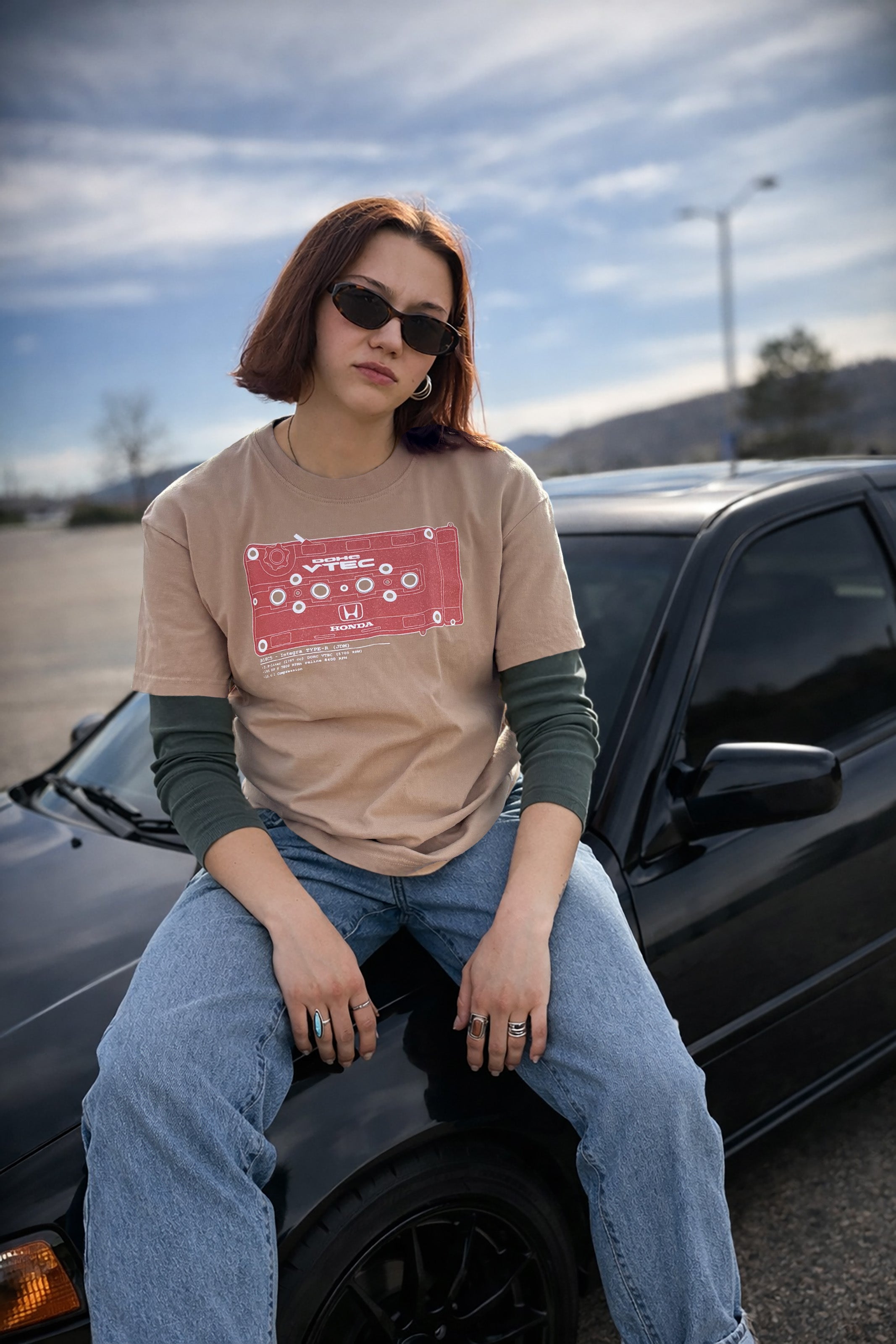 B-Series - Type-R Lines/Solid // Black Lines, Light Shirt - Vintage Wash