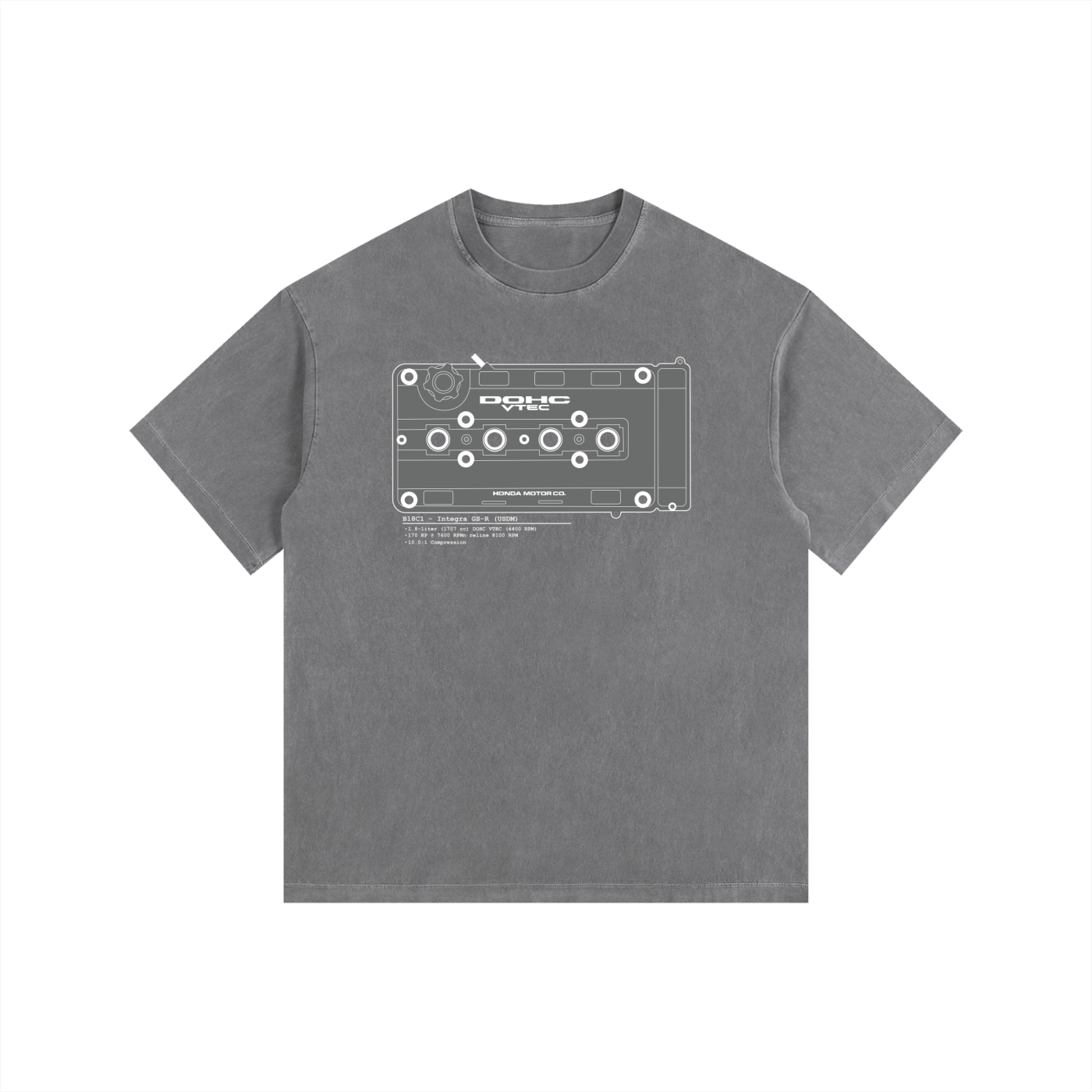 B-Series - GSR Lines/Solid // White Lines, Dark Shirt - Vintage Wash