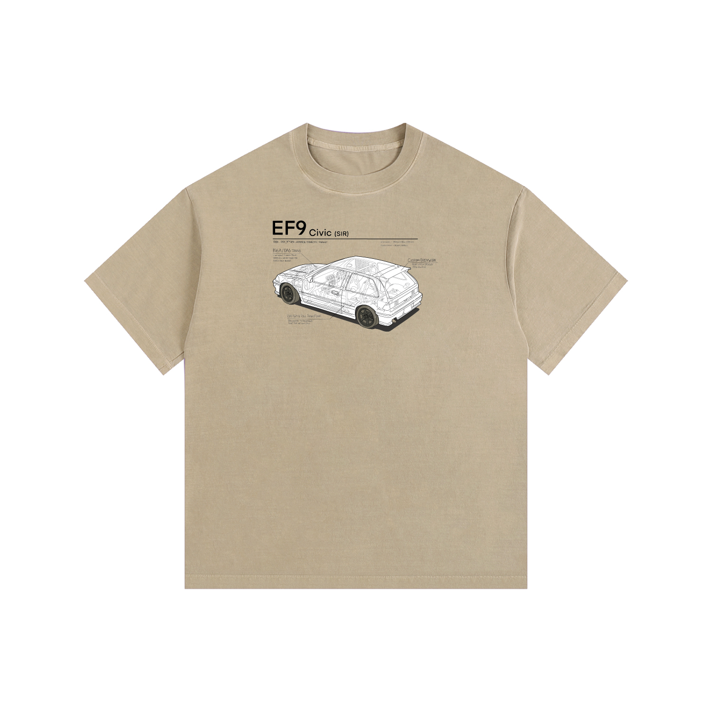 EF9 - Honda Civic SiR // Dark Lines/Solid, Light Shirt