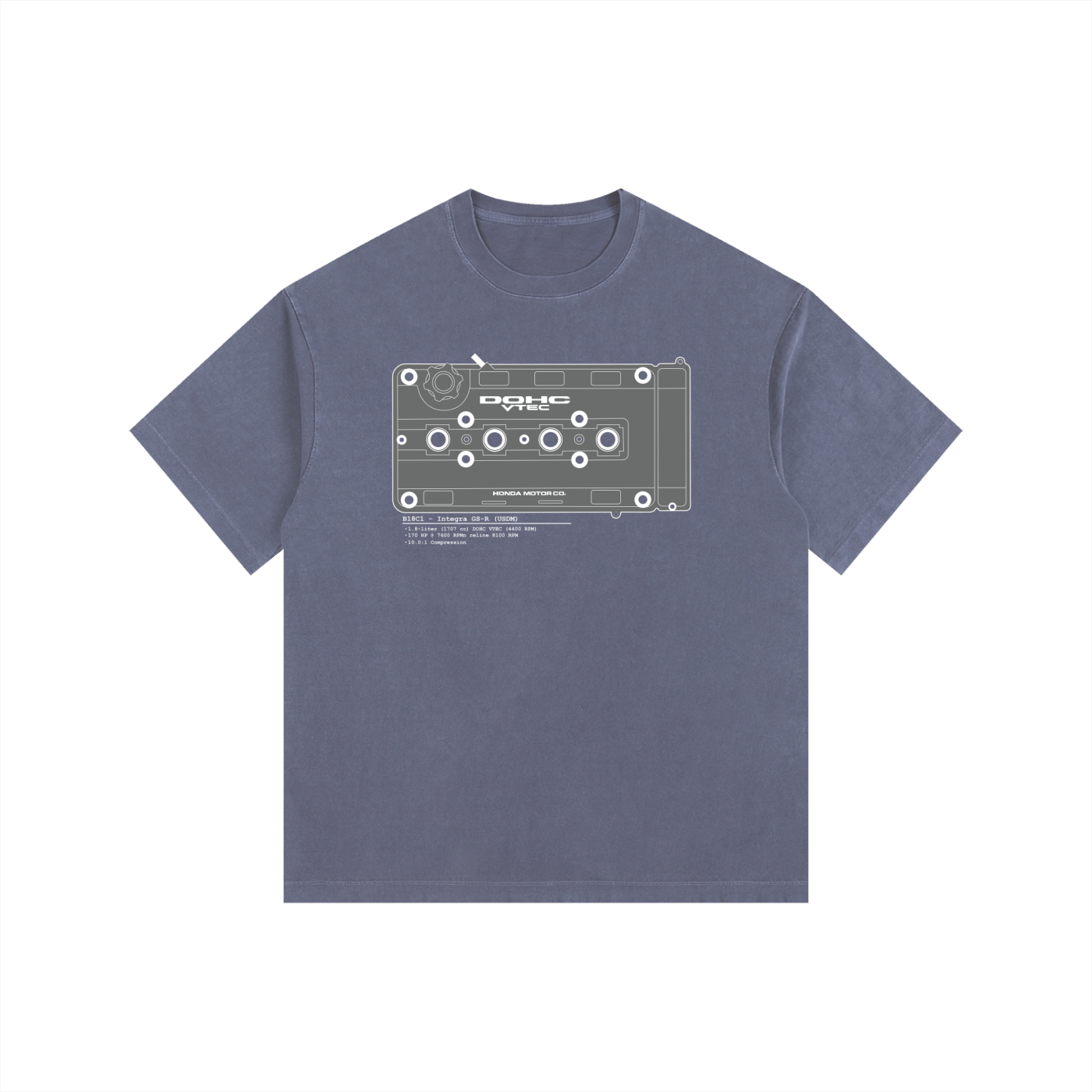 B-Series - GSR Lines/Solid // White Lines, Dark Shirt - Vintage Wash