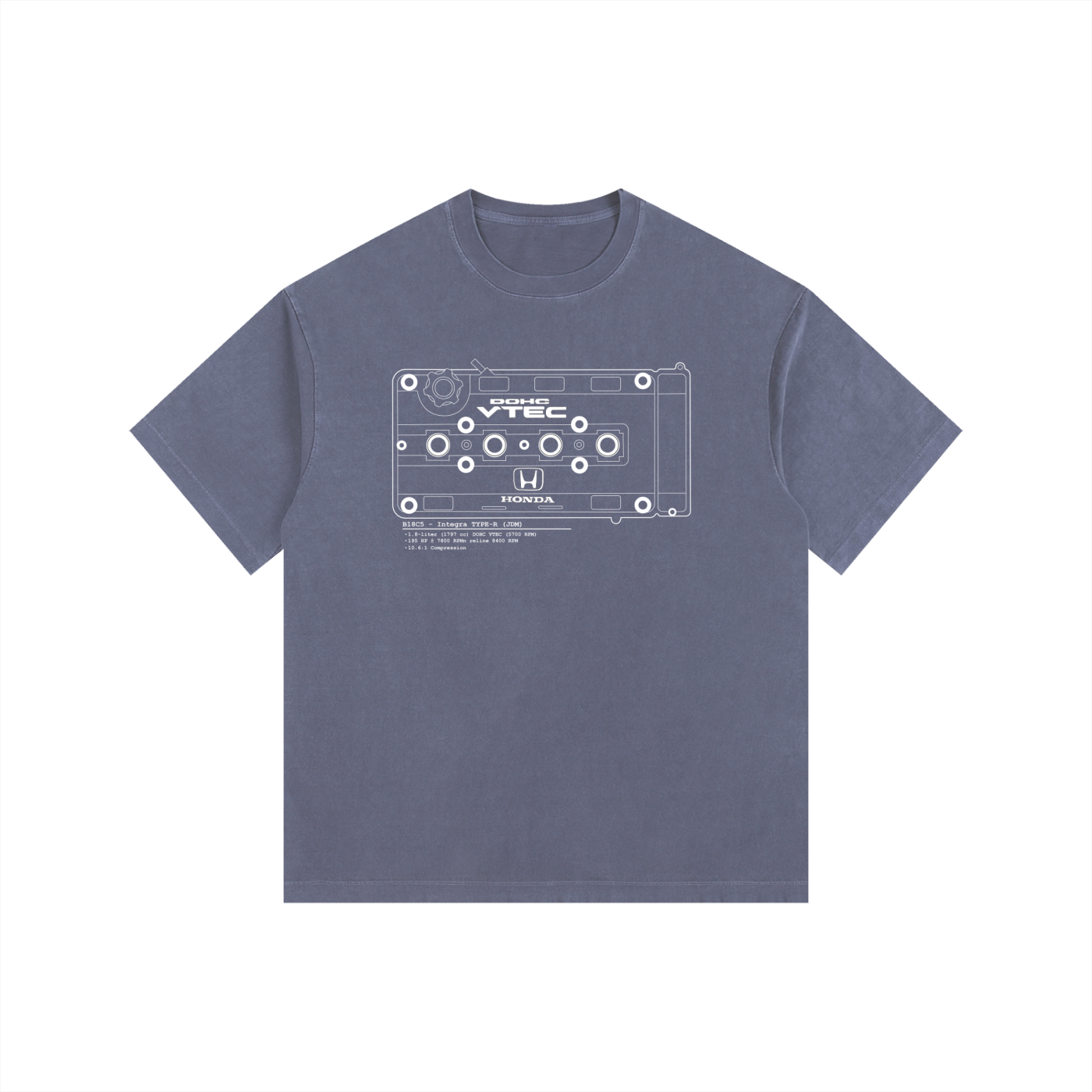 B-Series - Type-R Lines // White Lines, Dark Shirt - Vintage Wash