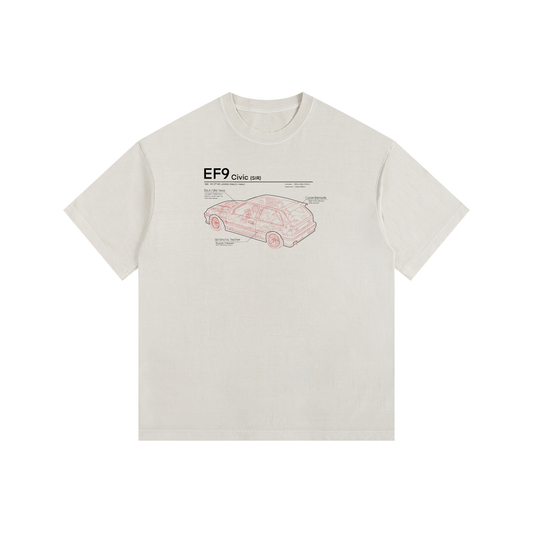EF9 -Honda Civic SiR // Red/Dark Lines, Light Shirt