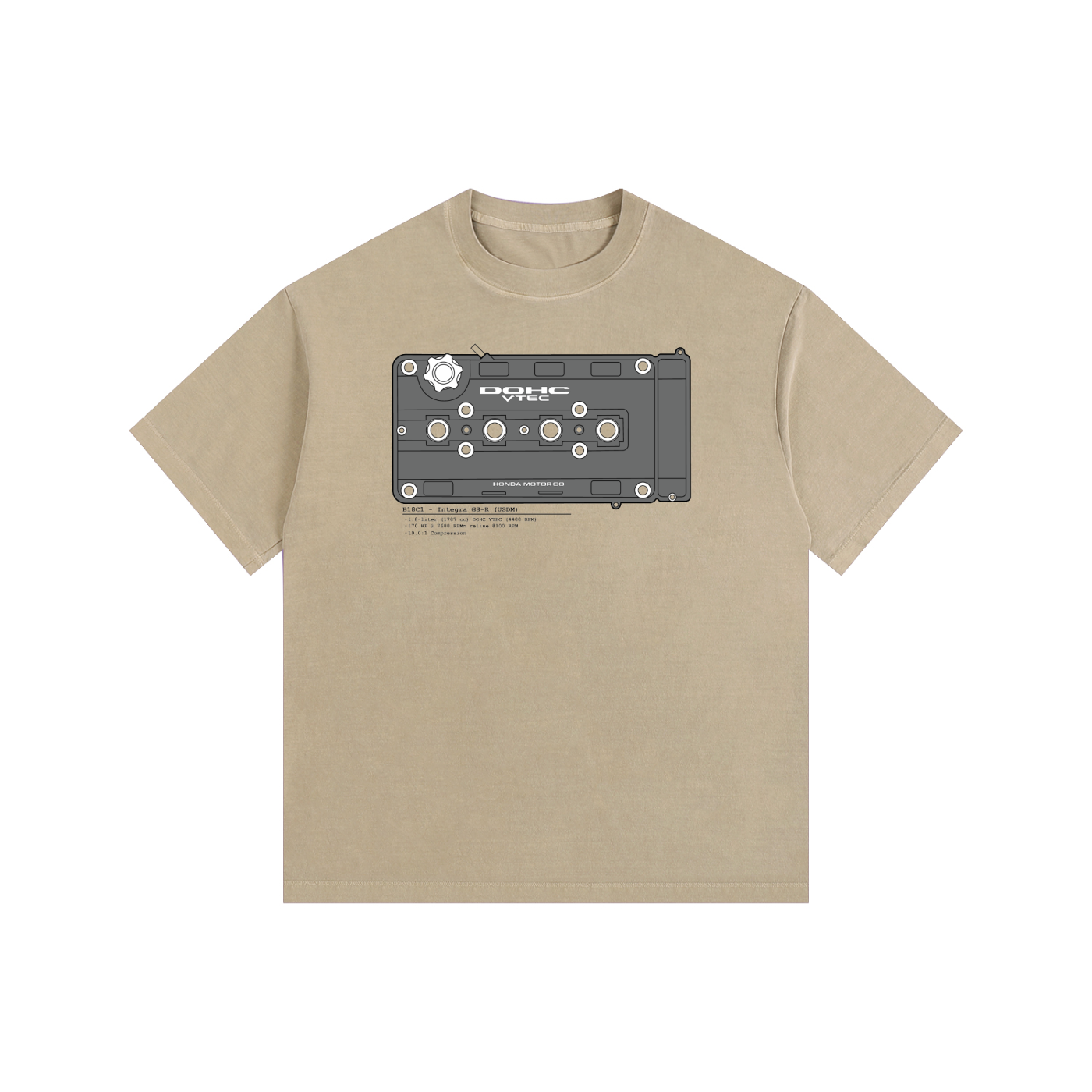 B-Series - GSR Lines/Solid // Black Lines, Light Shirt - Vintage Wash