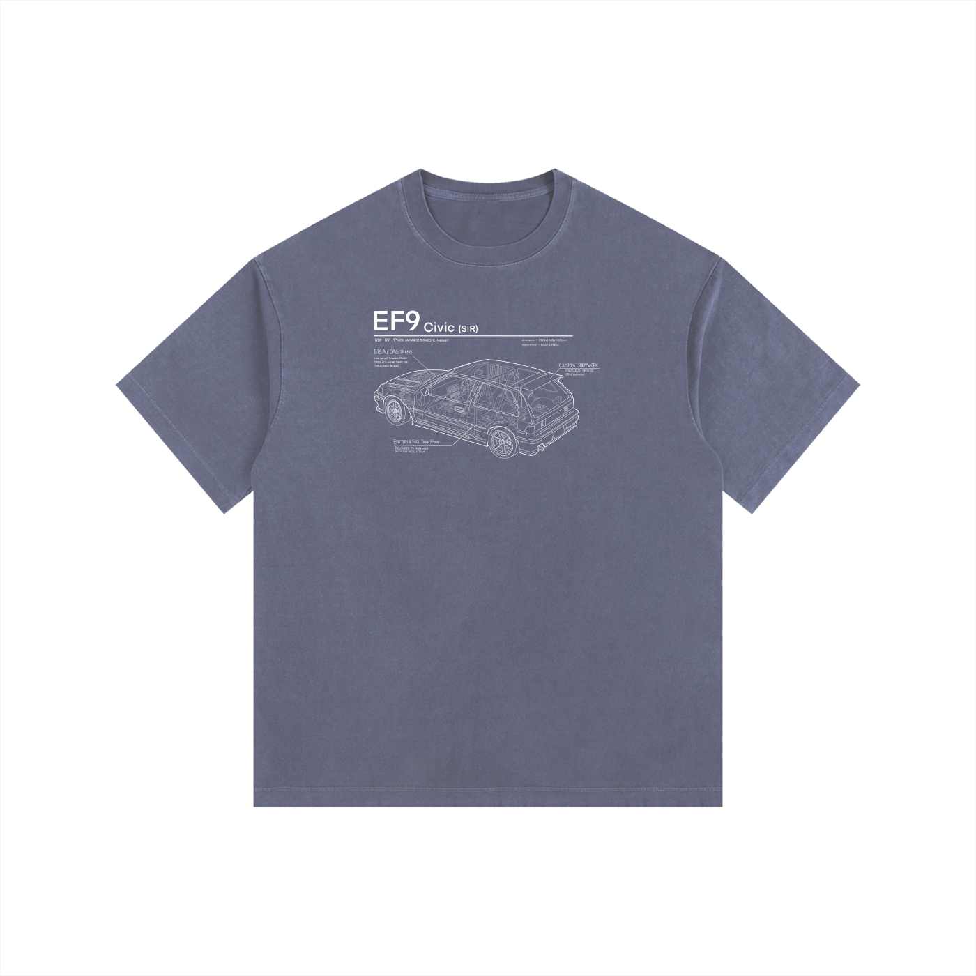 EF9 - Honda Civic SiR // White Lines, Dark Shirt