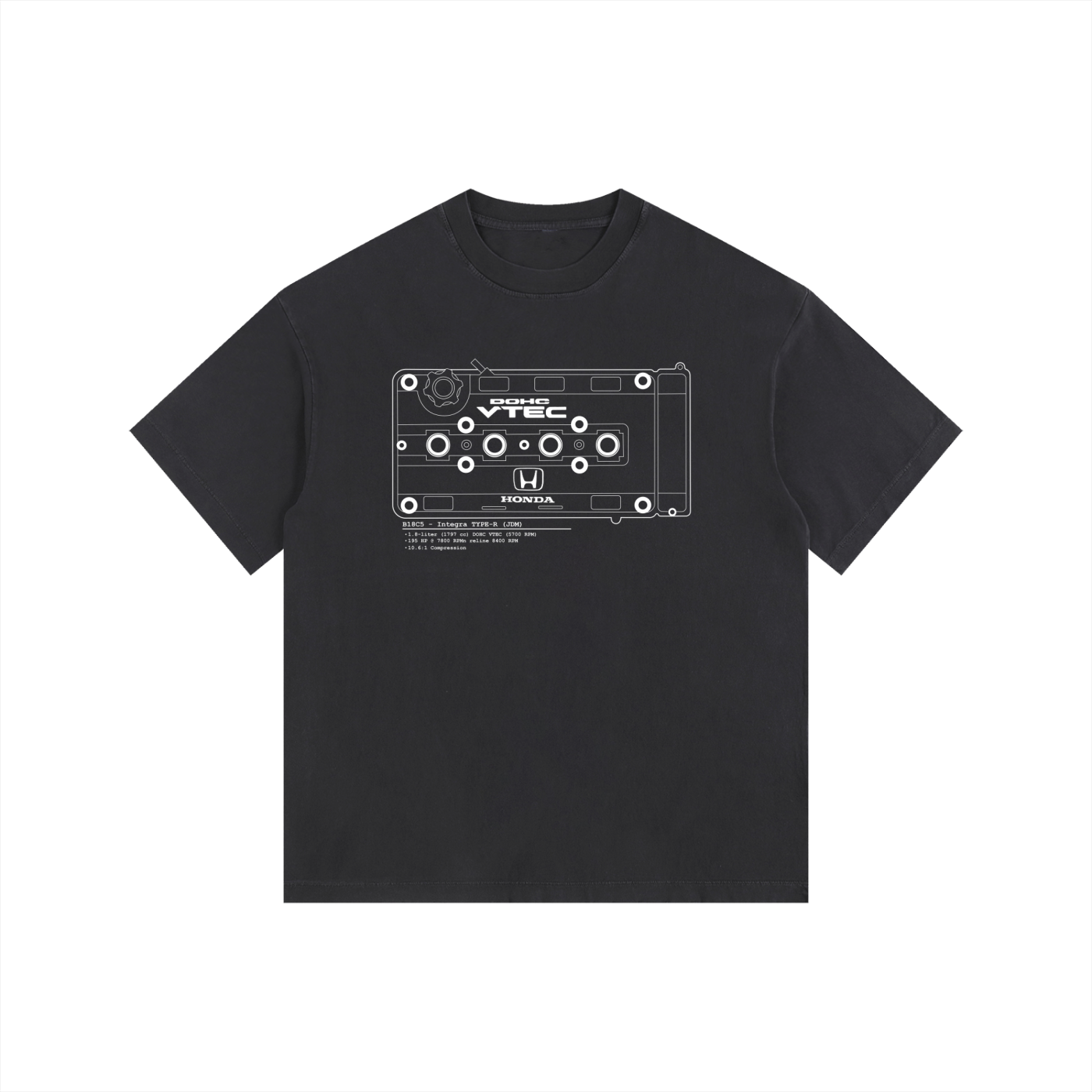 B-Series - Type-R Lines // White Lines, Dark Shirt - Vintage Wash