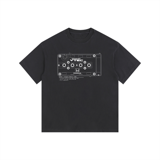 B-Series - Type-R Lines // White Lines, Dark Shirt - Vintage Wash