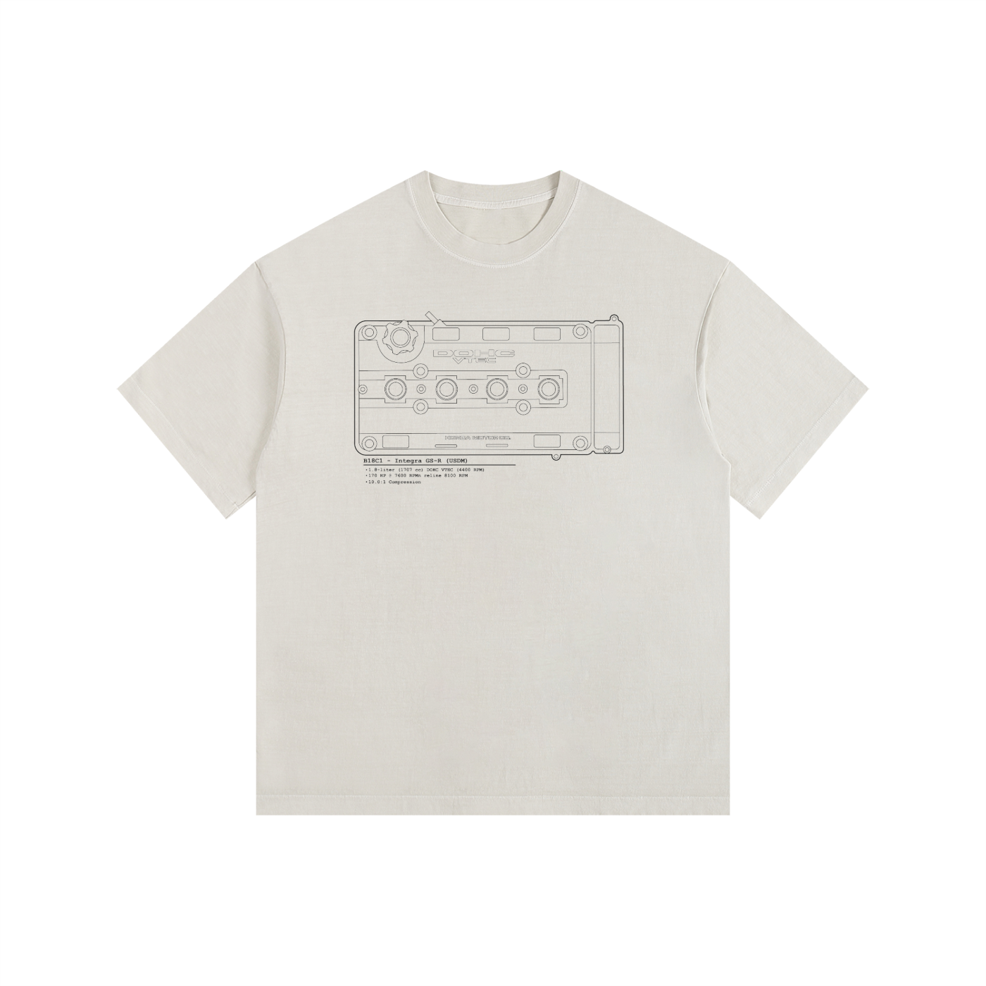 B-Series - GSR Lines // Black Lines, Light Shirt - Vintage Wash
