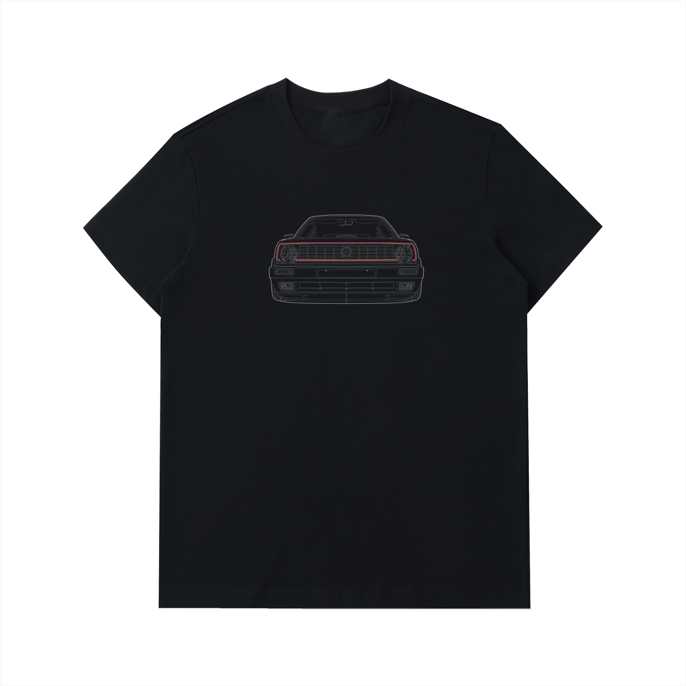 GTI Series - MK1 Lines // White Lines, Black Shirt - US Fulfillment