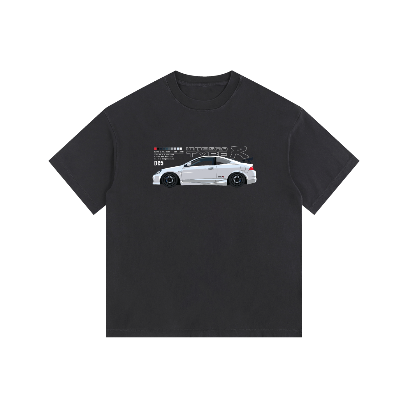 DC5 - Type-R // Color, White Lines, Dark Shirt