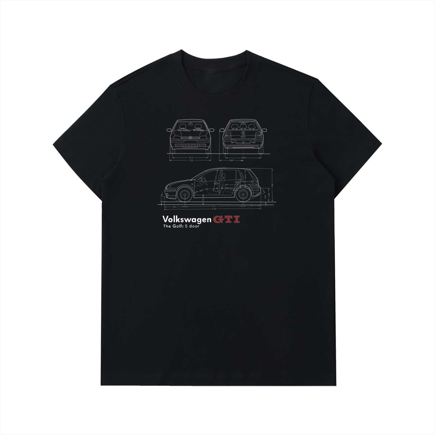 GTI Series - MK4 Lines - 5-Door// White Lines, Black Shirt - US Fulfillment