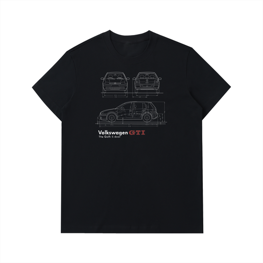 GTI Series - MK4 Lines - 5-Door// White Lines, Black Shirt - US Fulfillment