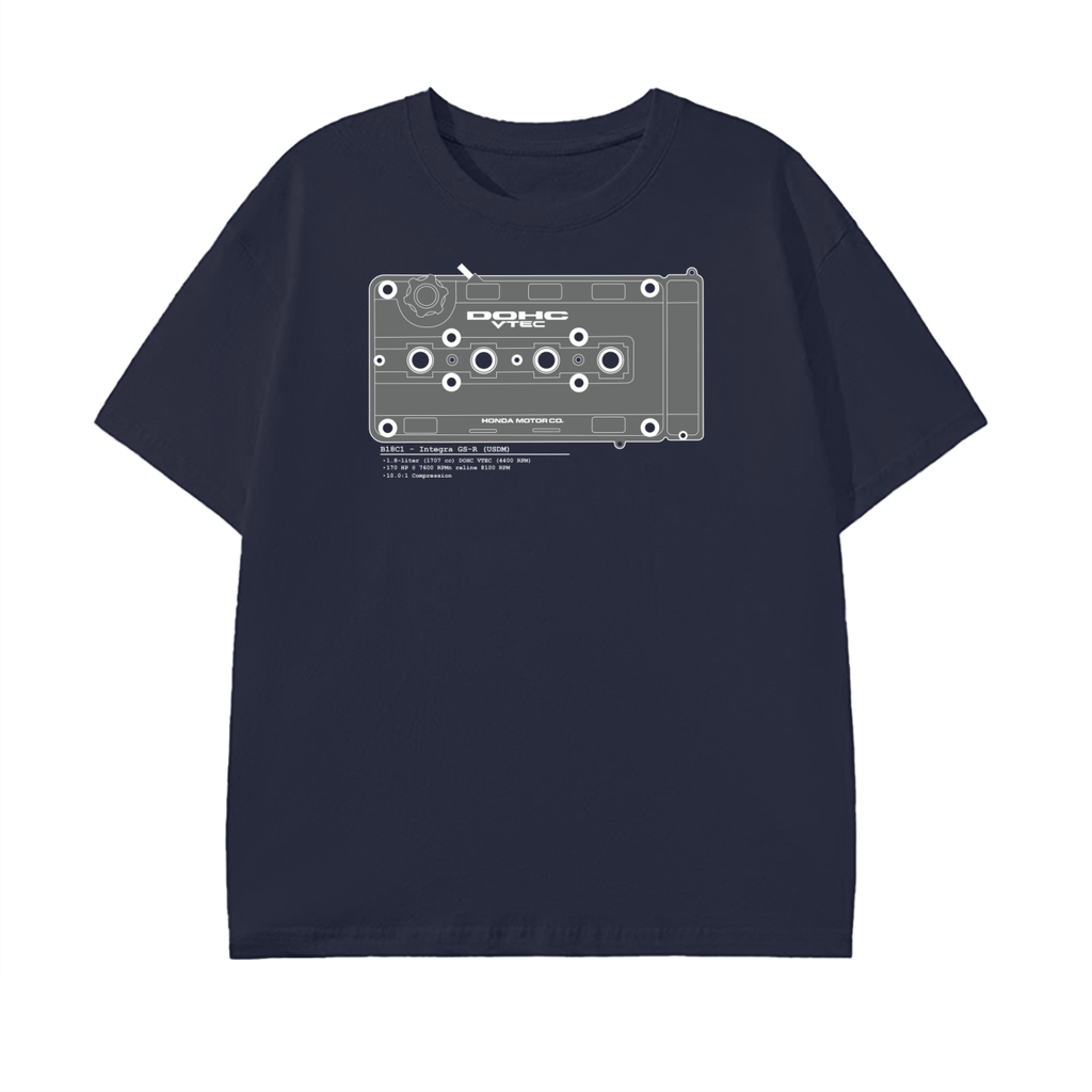 B-Series - GSR Solid/Lines // Dark Shirt, White Lines