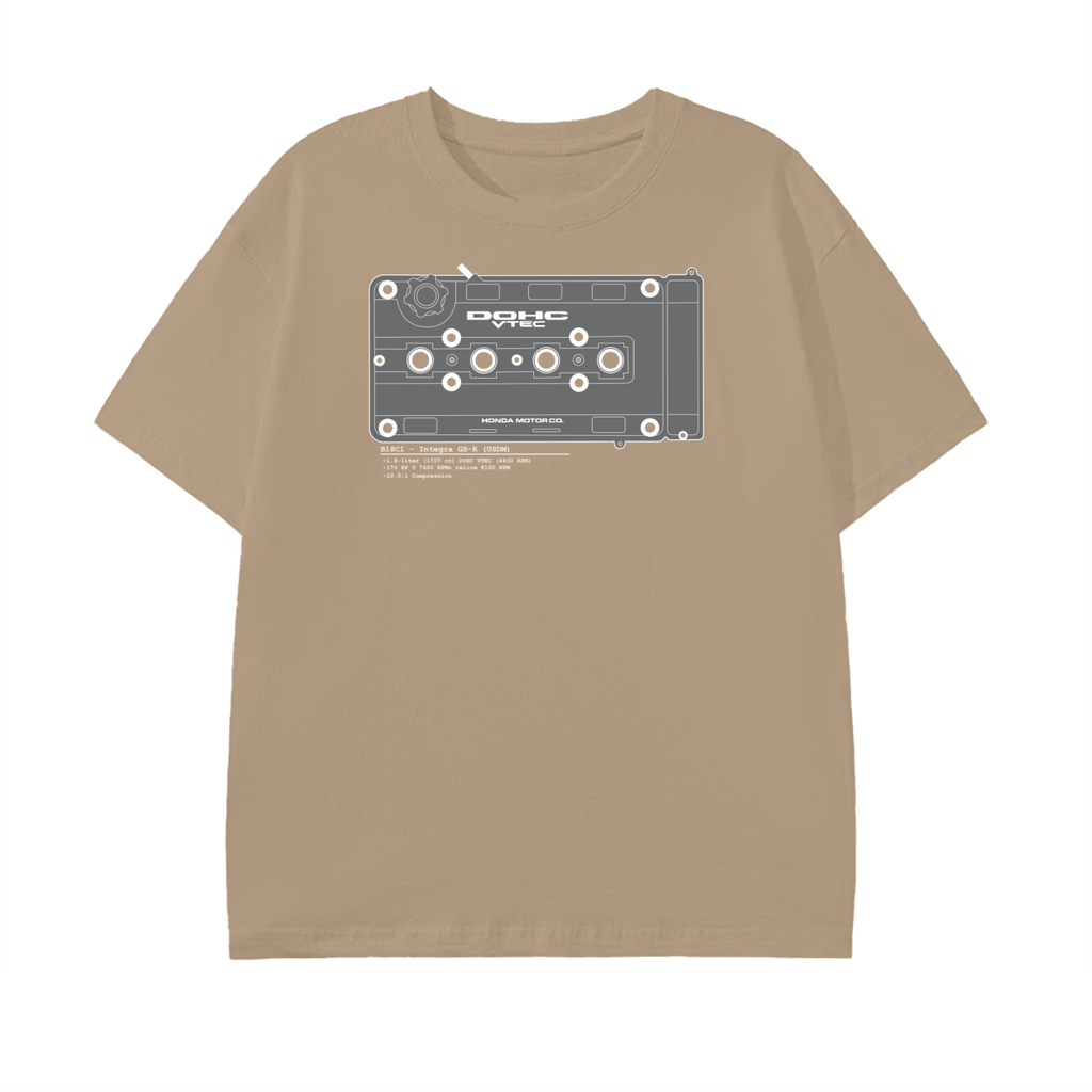 B-Series - GSR Solid/Lines // Dark Shirt, White Lines