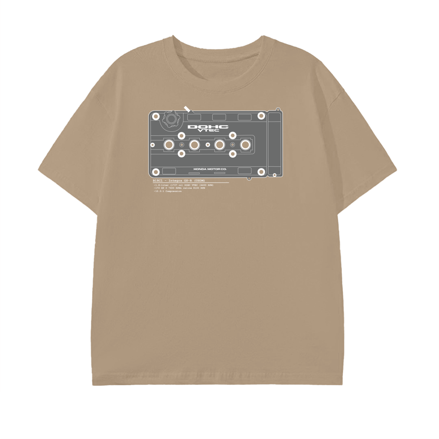 B-Series - GSR Solid/Lines // Dark Shirt, White Lines