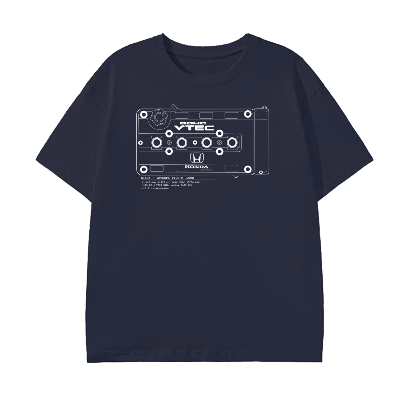 B-Series - Type-R Lines // Dark Shirt, White Lines