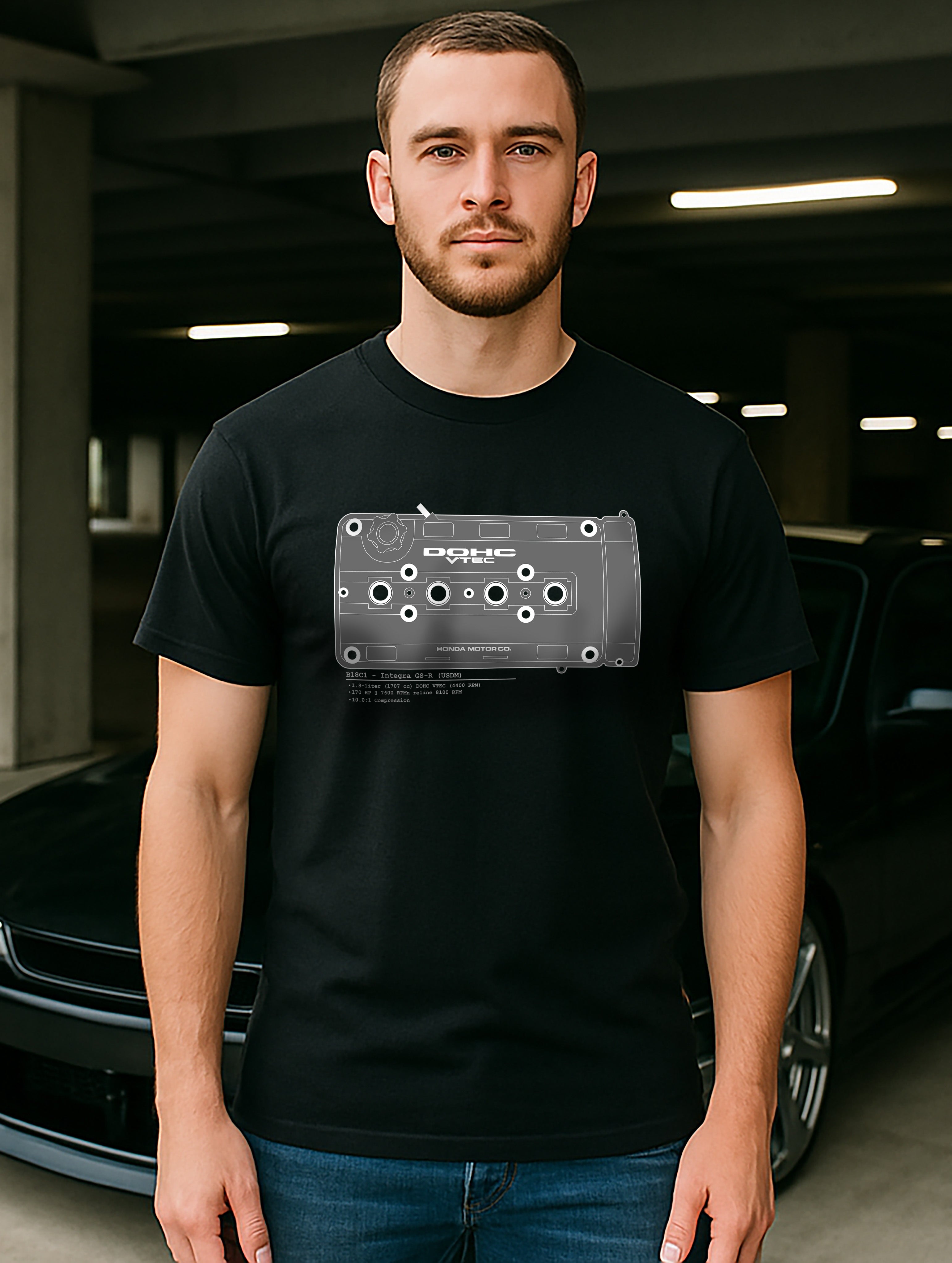 B-Series - GSR Lines/Color // White Lines, Dark Shirt