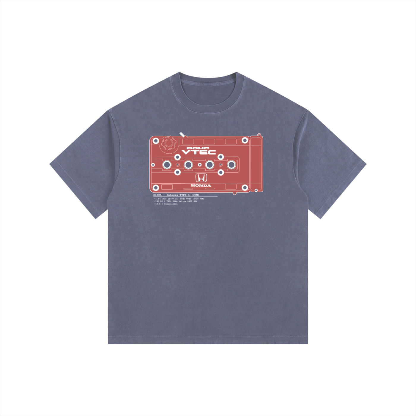 B-Series - Type-R Lines/Solid // White Lines, Dark Shirt - Vintage Wash