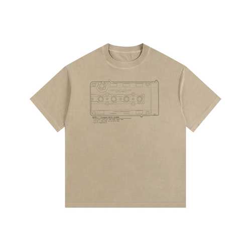 B-Series - GSR Lines // Black Lines, Light Shirt - Vintage Wash