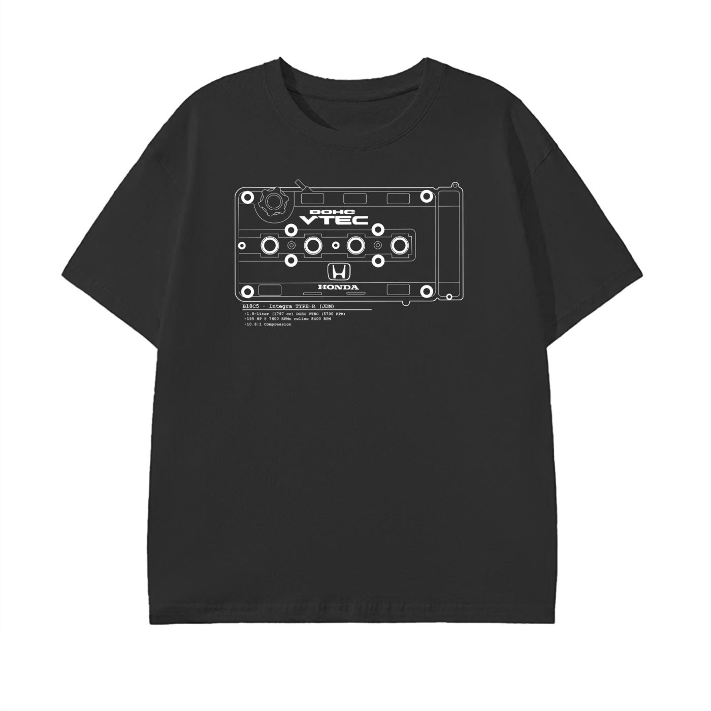 B-Series - Type-R Lines // Dark Shirt, White Lines