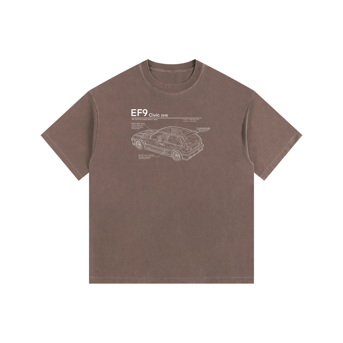 EF9 - Honda Civic SiR // White Lines, Dark Shirt