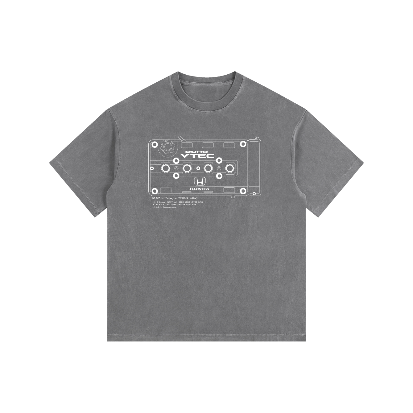 B-Series - Type-R Lines // White Lines, Dark Shirt - Vintage Wash