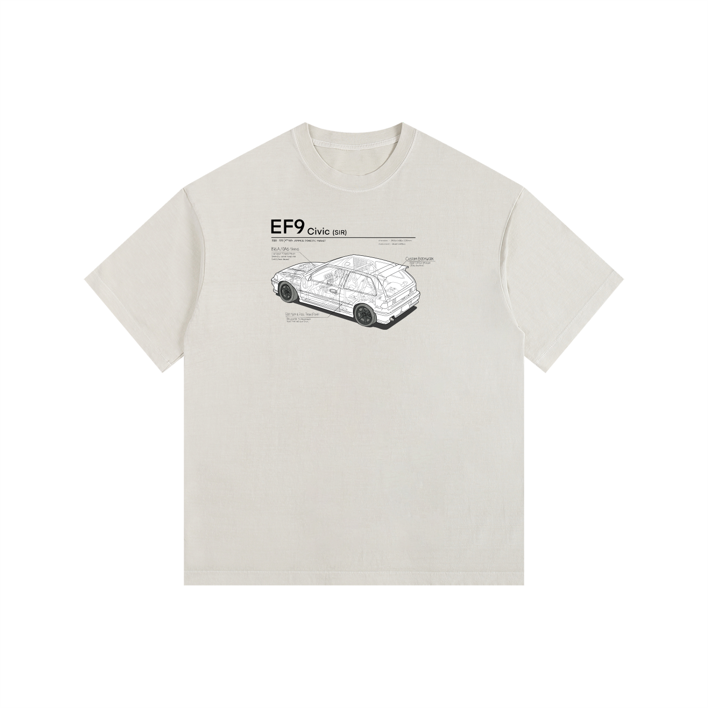 EF9 - Honda Civic SiR // Dark Lines/Solid, Light Shirt