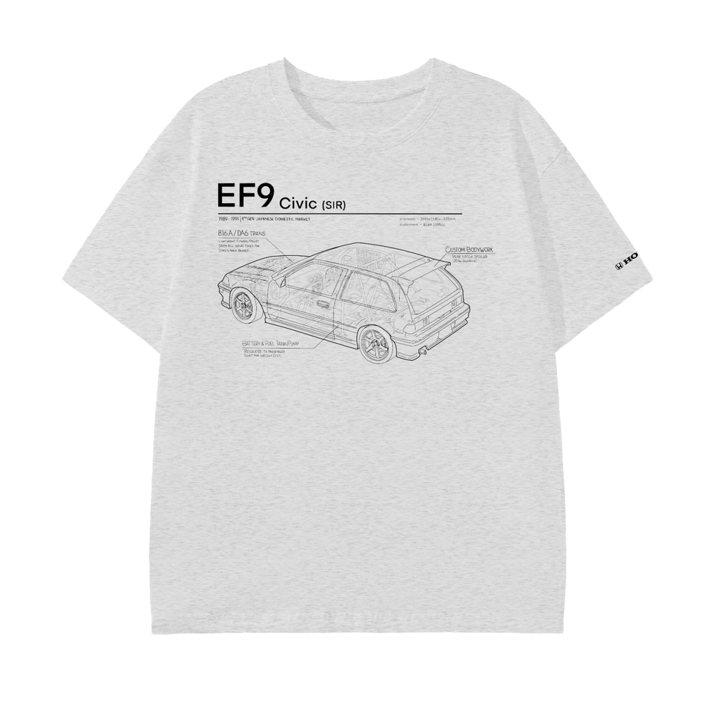 Civic EF9 SiR - Black Lines, Light Shirt