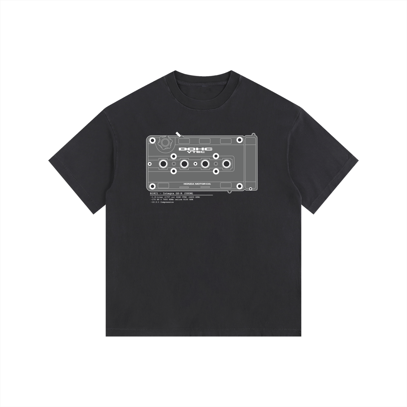 B-Series - GSR Lines/Solid // White Lines, Dark Shirt - Vintage Wash