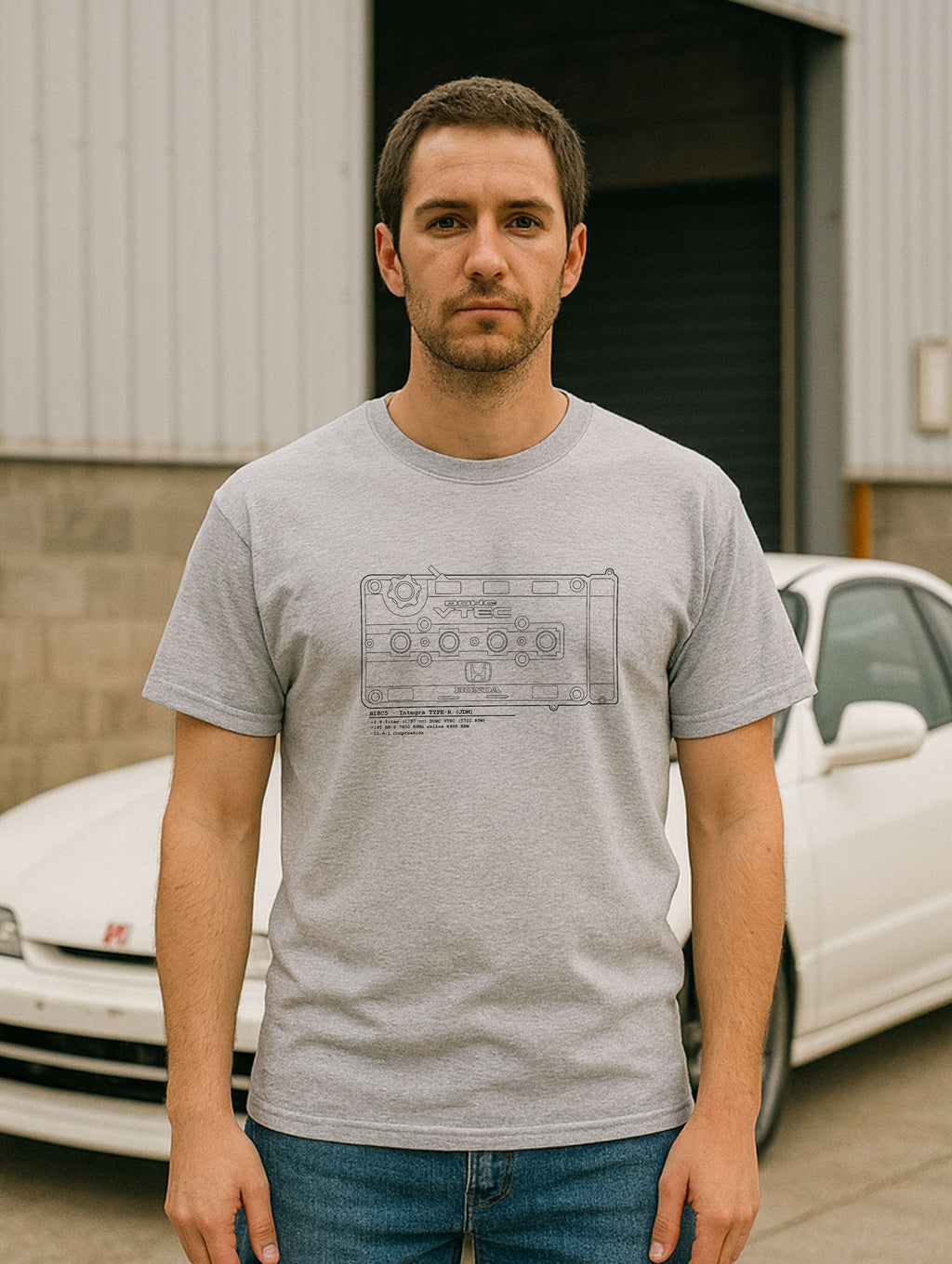 B-Series - Type-R Lines // Black Lines, Light Shirt