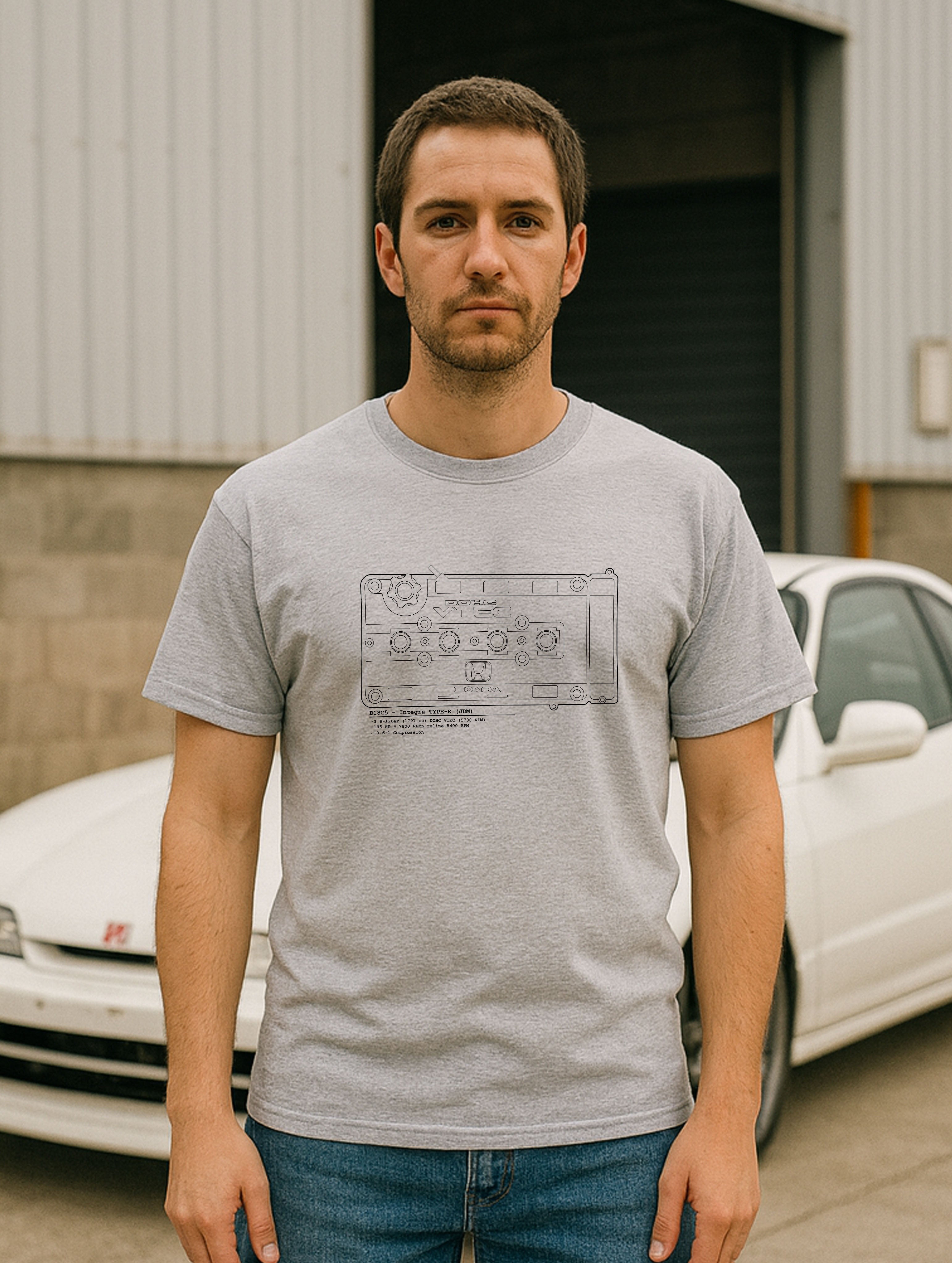 B-Series - Type-R Lines // Black Lines, Light Shirt