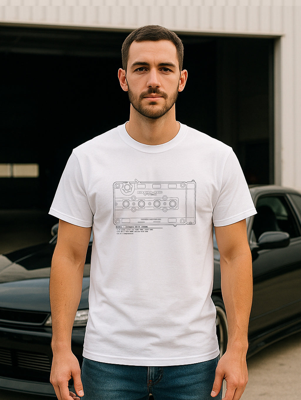 B-Series - GSR Lines // Black Lines, Light Shirt